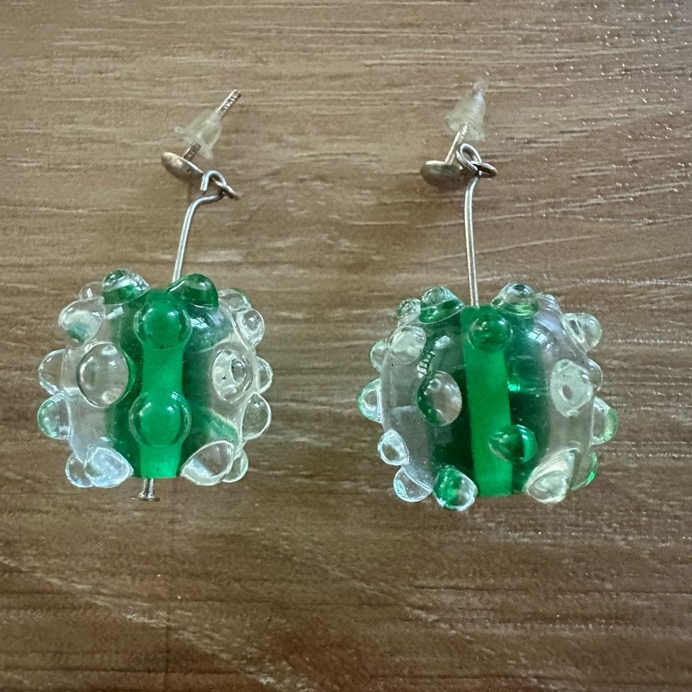 Vintage Glass Dangle Earrings